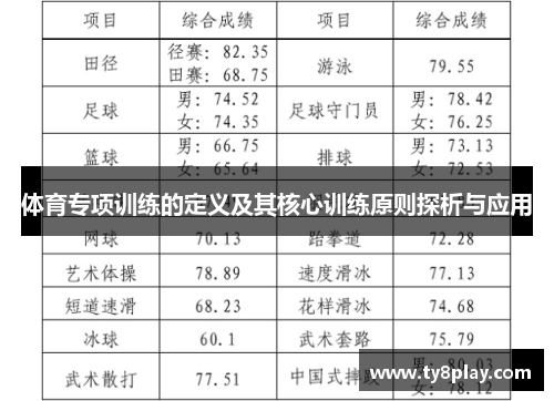 体育专项训练的定义及其核心训练原则探析与应用